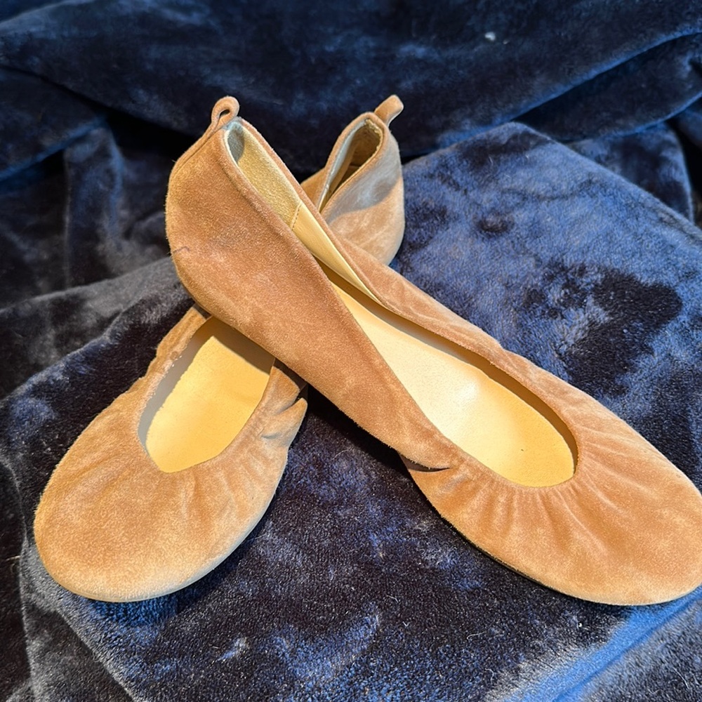 J CREW suede flats -